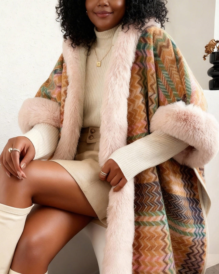 Autumn And Winter Long Vintage Cape Tassel Cape