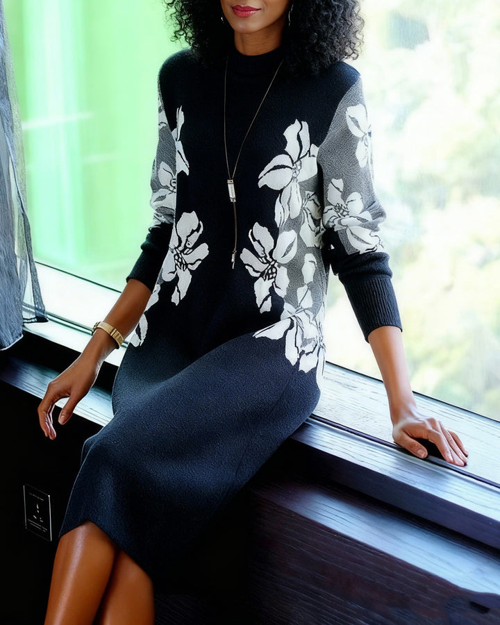 Thickened Over-the-Knee Knitted Dress Sweater Dress