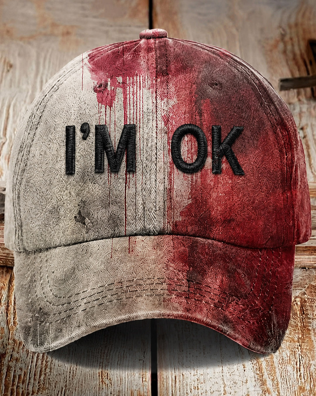 Unisex Bloody I'm OK Halloween Printed Hat