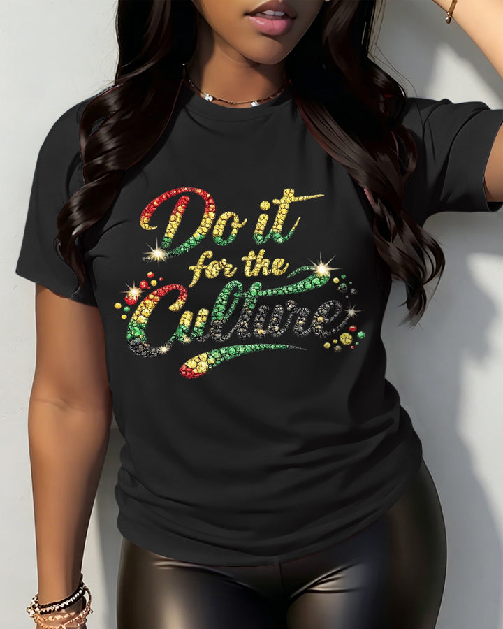 100% Cotton Do It for The Culture Crew Neck Short Sleeve Tshirt-Juneteenth Shirt, Black Independence Day T-Shirt, African American Shirts,Black Lives Matter Shirt