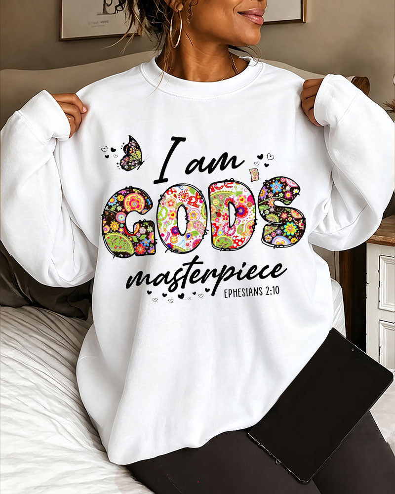 Women's I Am God's Masterpiece EPHESIANS 2:10 Round Neck Sweatshirt
