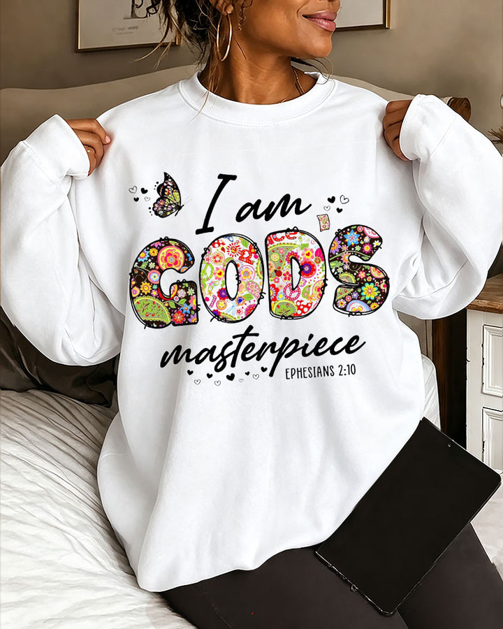 Women's I Am God's Masterpiece EPHESIANS 2:10 Round Neck Sweatshirt