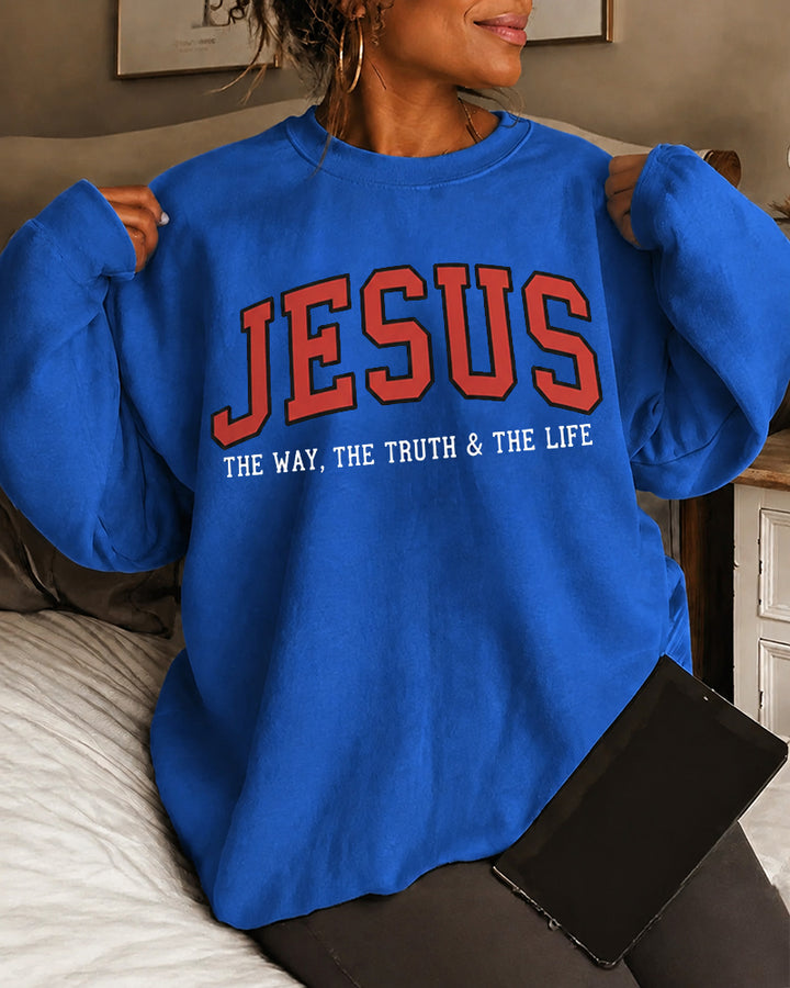 Women's Jesus, The Way, The Truth & The Life Round Neck Sweatshirt
