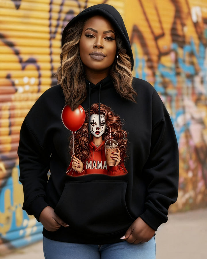 Spooky MaMa Horror Halloween Long-sleeved Hoodie