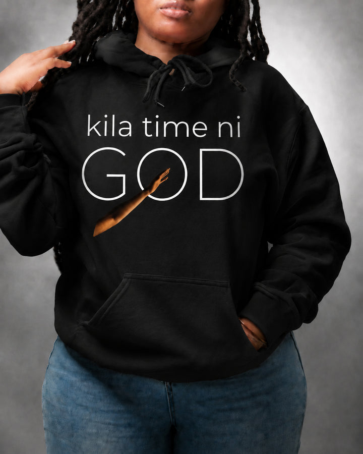 Women's Kila Time Ni GOD Prints Long Sleeve Hoodie