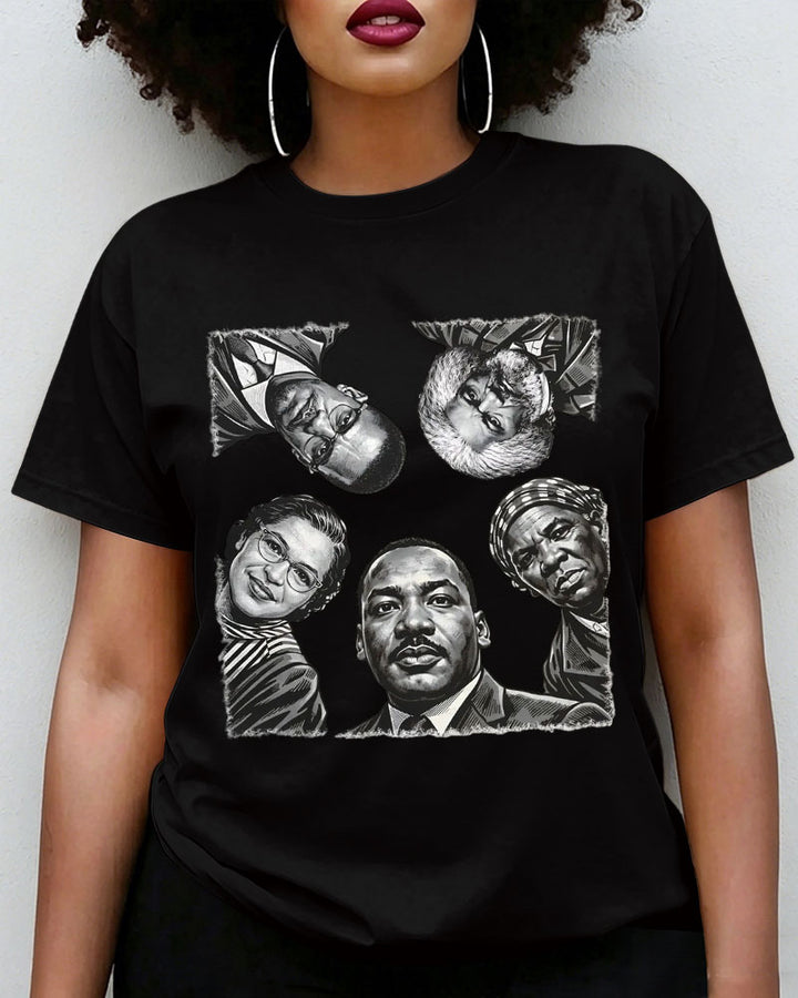 100% Cotton Black and Proud Crew Neck Short Sleeve Tshirt