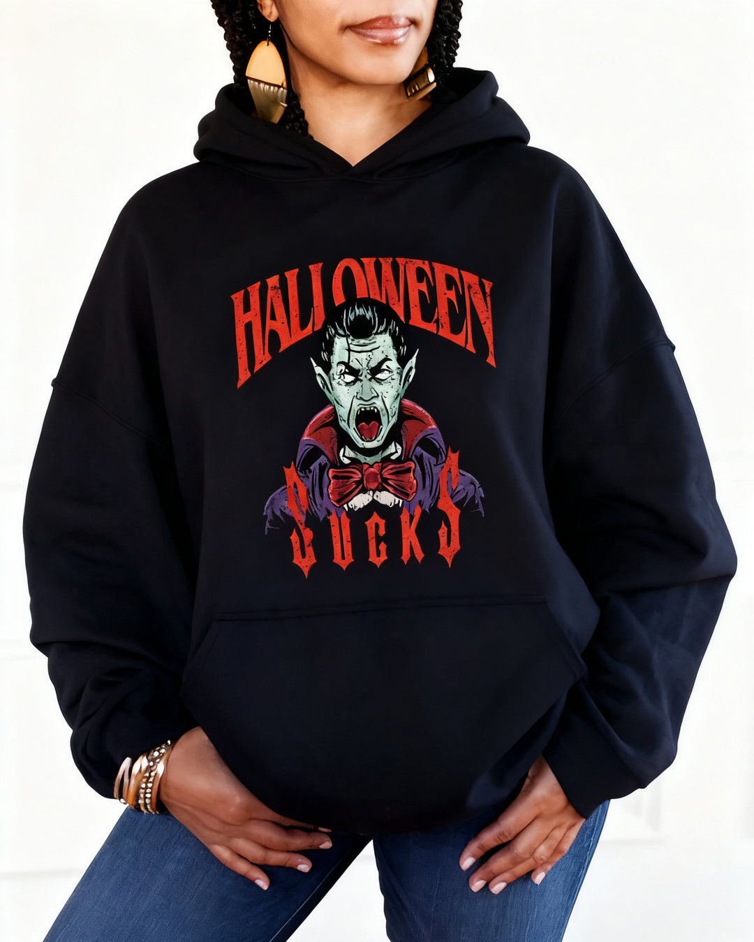 Halloween Vintage Vampire Movie Poster Long Sleeve Hoodies