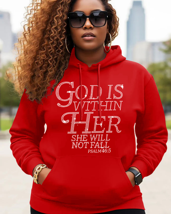 God Is Within Her Psalm 46:5 Sleeve Hoodies