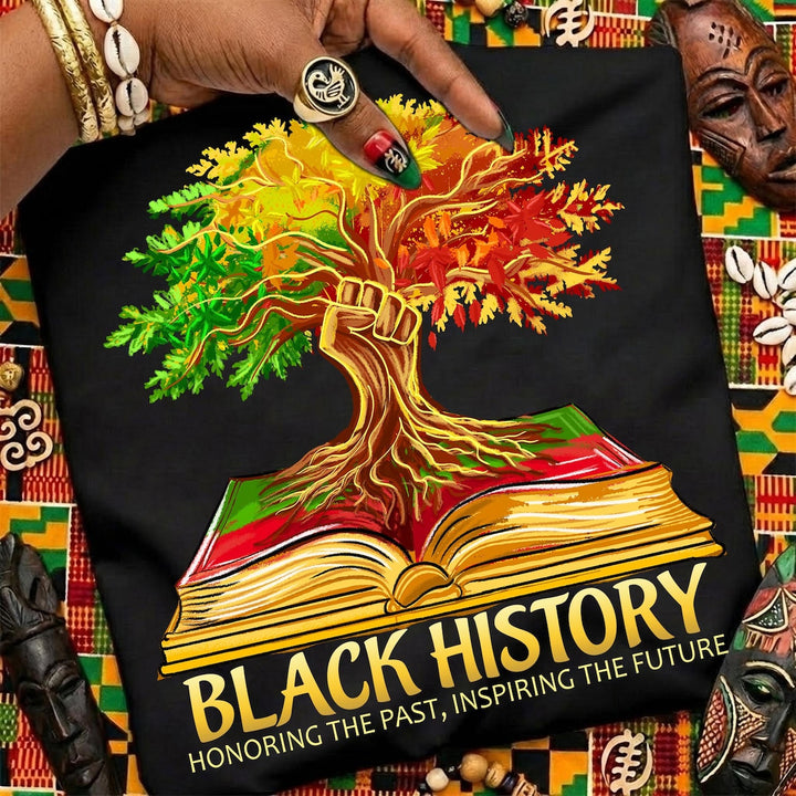 Black History Month Tree Of Life Cotton Short Sleeve Tshirt