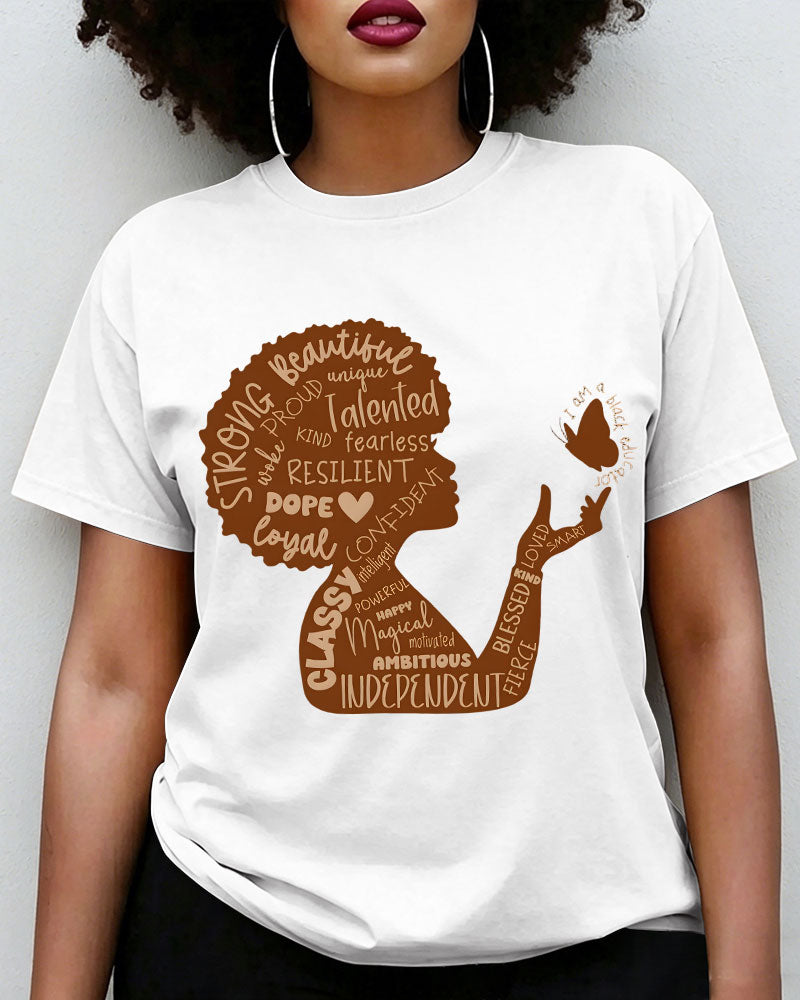 100% Cotton I Am A Black Educator Crew Neck Short Sleeve Tshirt