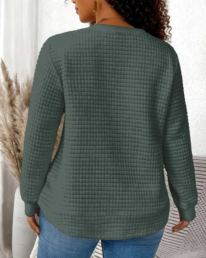 It's Okay To Make Some Mistakes Waffle Crewneck Long Sleeve Sweatshirt