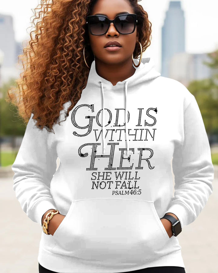 God Is Within Her Psalm 46:5 Sleeve Hoodies
