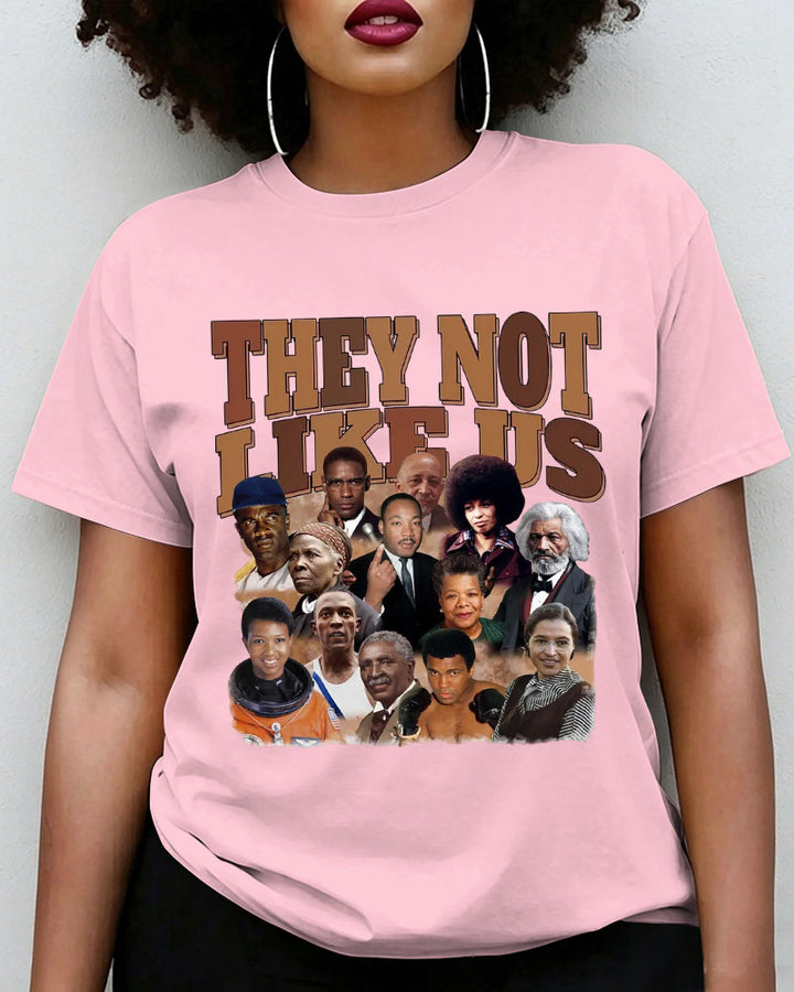 100% Cotton They Not Like Us Juneteenth Crew Neck Short Sleeve Tshirt