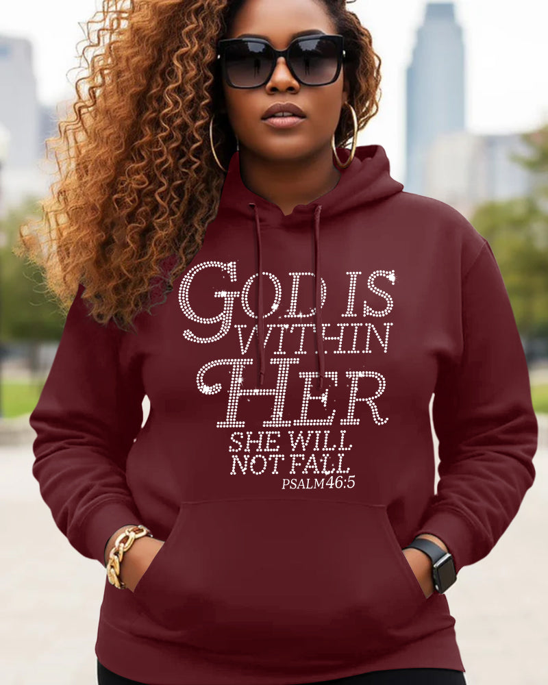 God Is Within Her Psalm 46:5 Sleeve Hoodies