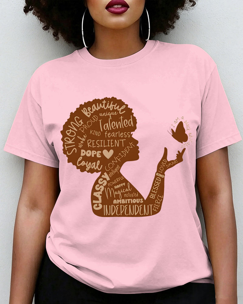 100% Cotton I Am A Black Educator Crew Neck Short Sleeve Tshirt