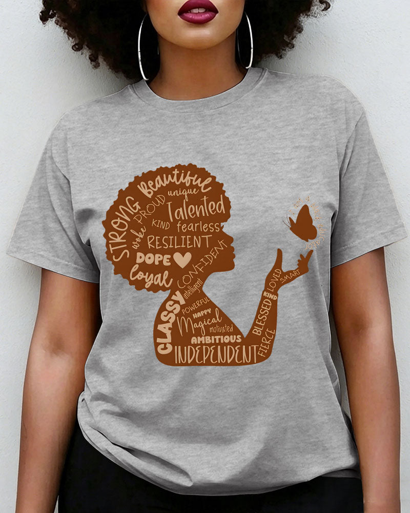 100% Cotton I Am A Black Educator Crew Neck Short Sleeve Tshirt