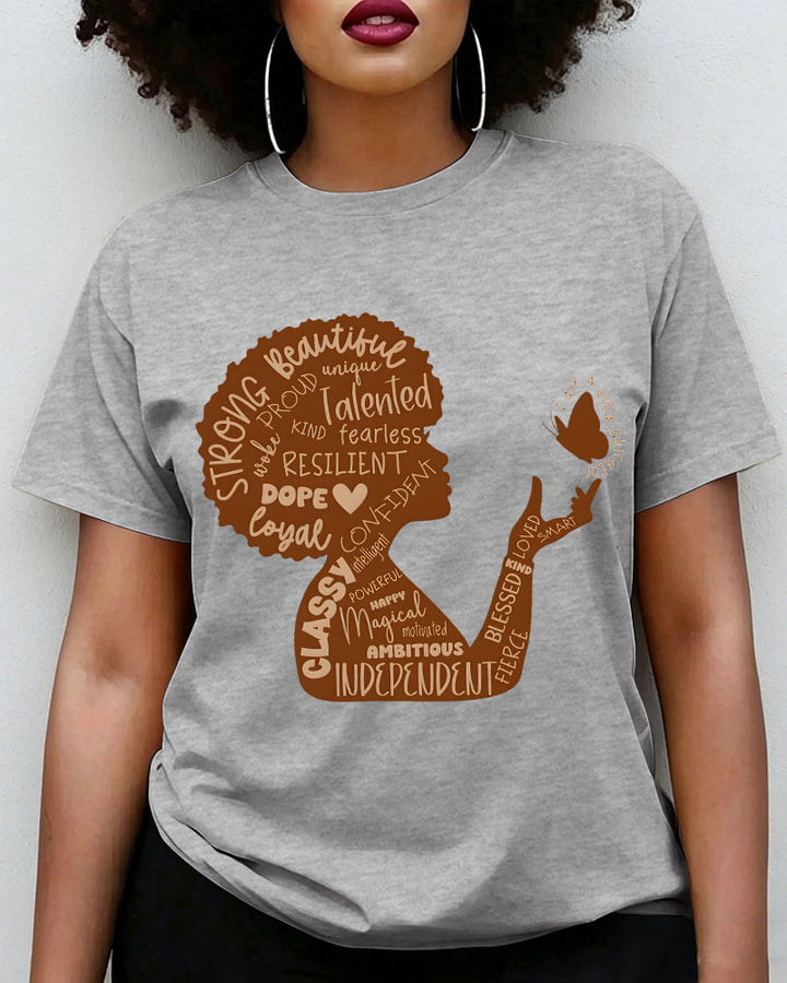 100% Cotton I Am A Black Educator Crew Neck Short Sleeve Tshirt