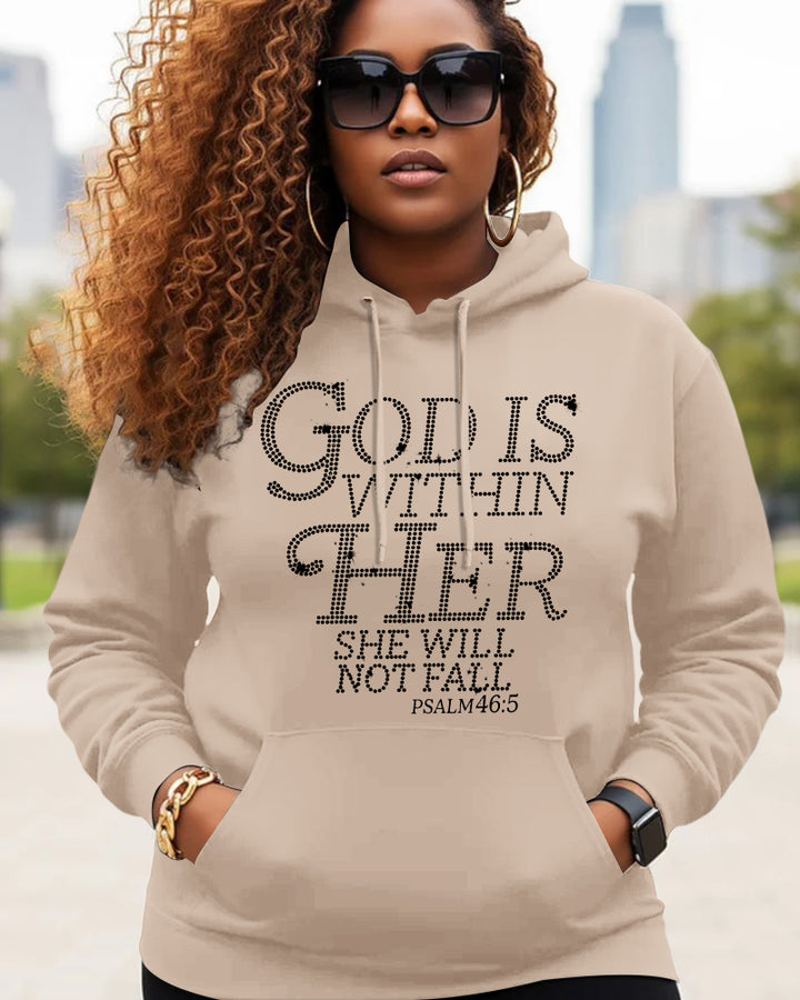 God Is Within Her Psalm 46:5 Sleeve Hoodies