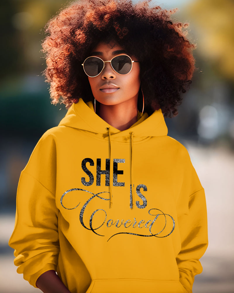 She Is Covered Long Sleeve Hoodies