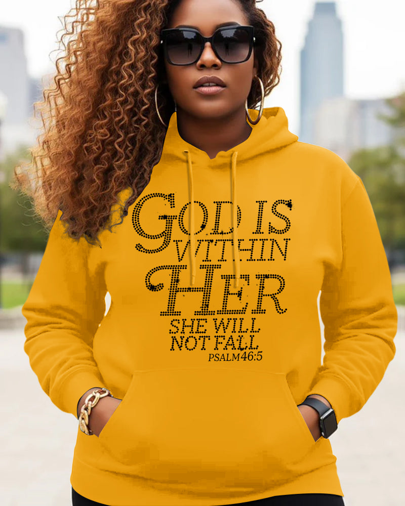 God Is Within Her Psalm 46:5 Sleeve Hoodies