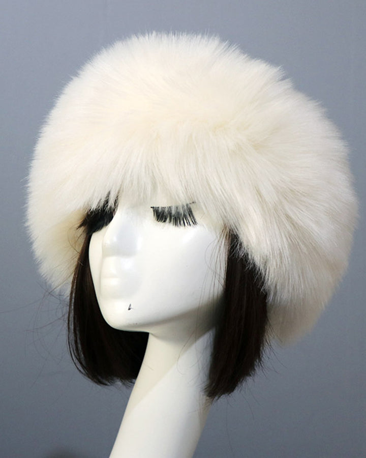 Fluffy Snowflake Ear Protector Hat Suitable For Women Winter
