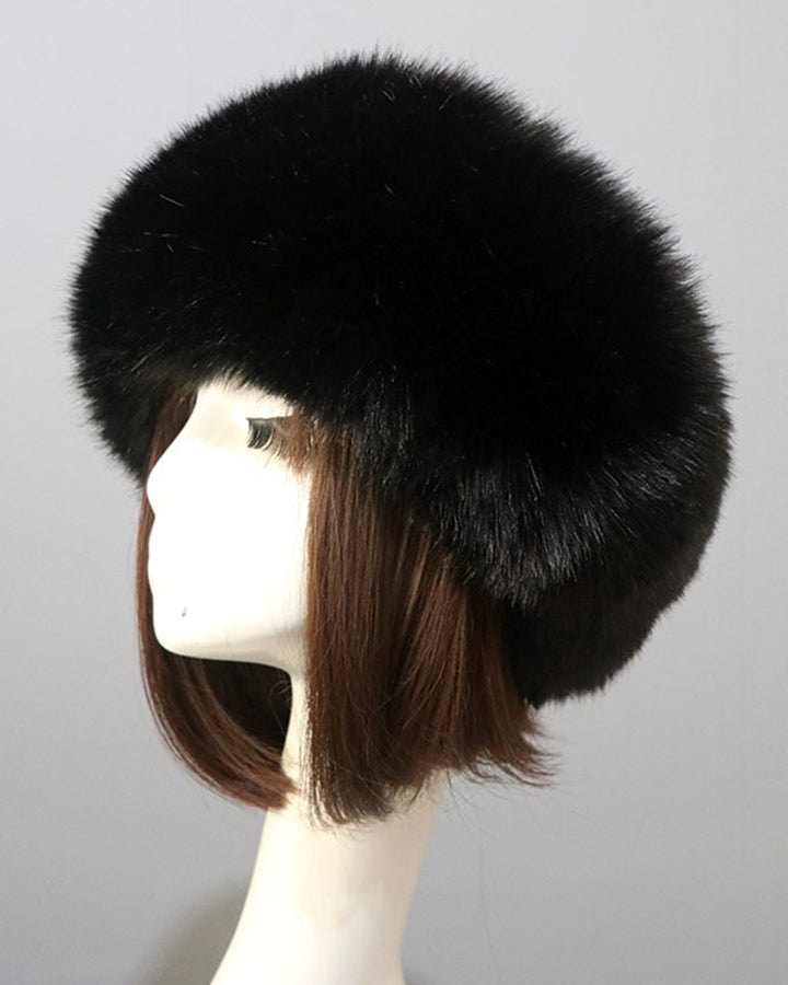 Fluffy Snowflake Ear Protector Hat Suitable For Women Winter