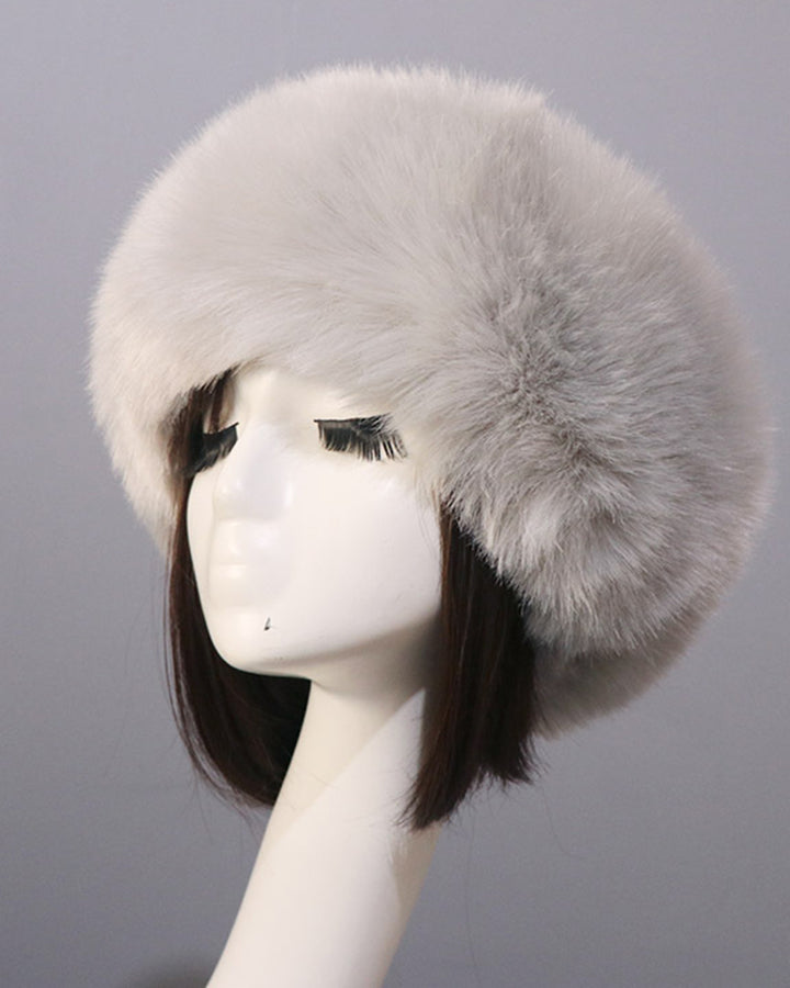 Fluffy Snowflake Ear Protector Hat Suitable For Women Winter