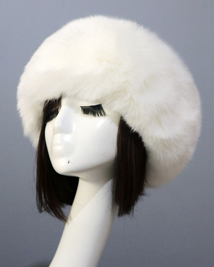 Fluffy Snowflake Ear Protector Hat Suitable For Women Winter