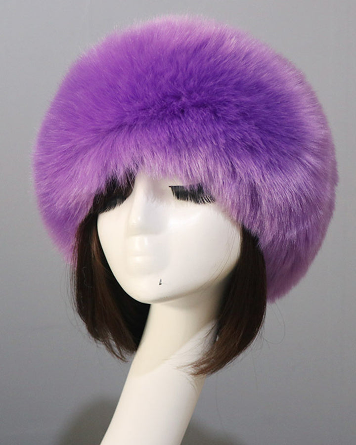 Fluffy Snowflake Ear Protector Hat Suitable For Women Winter