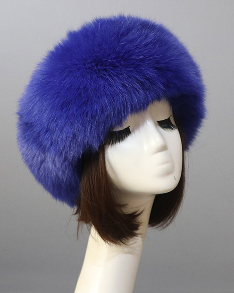 Fluffy Snowflake Ear Protector Hat Suitable For Women Winter