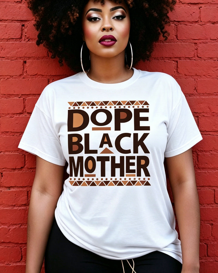 100% Cotton Dope Black Mother Crew Neck Short Sleeve Tshirt