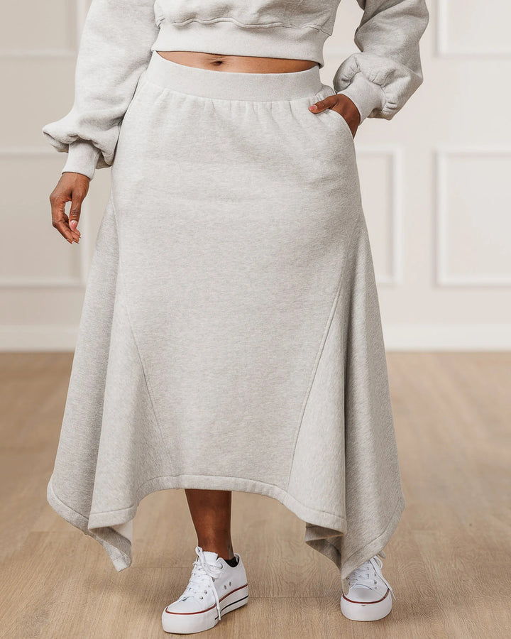 Sable Fleece Handkerchief Skirt