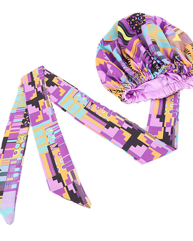 Satin-Lined African Print Headscarf Hat