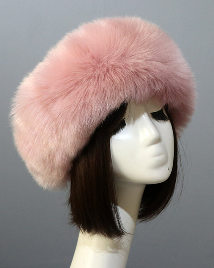 Fluffy Snowflake Ear Protector Hat Suitable For Women Winter