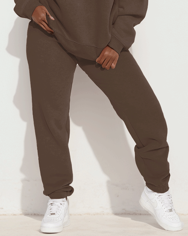 Colorblock God First Print Long Sleeve Sweatshirt Two Pieces Set