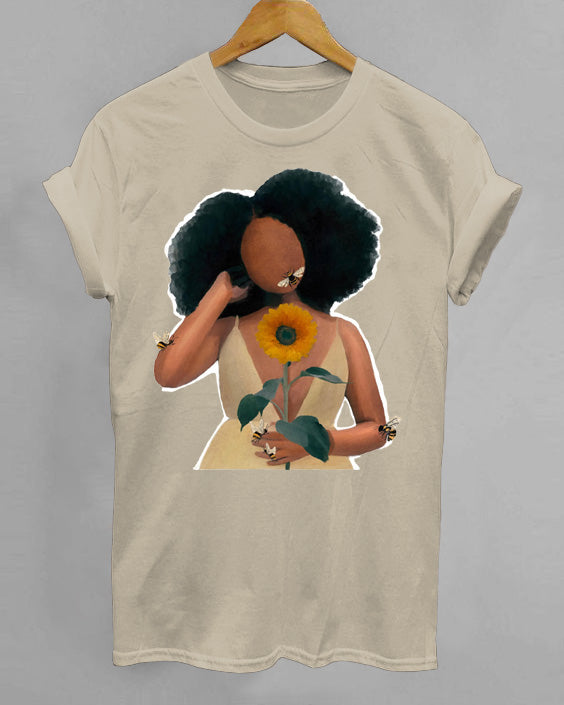 Illustration Series Printed Round Neck Short Sleeve T-shirt