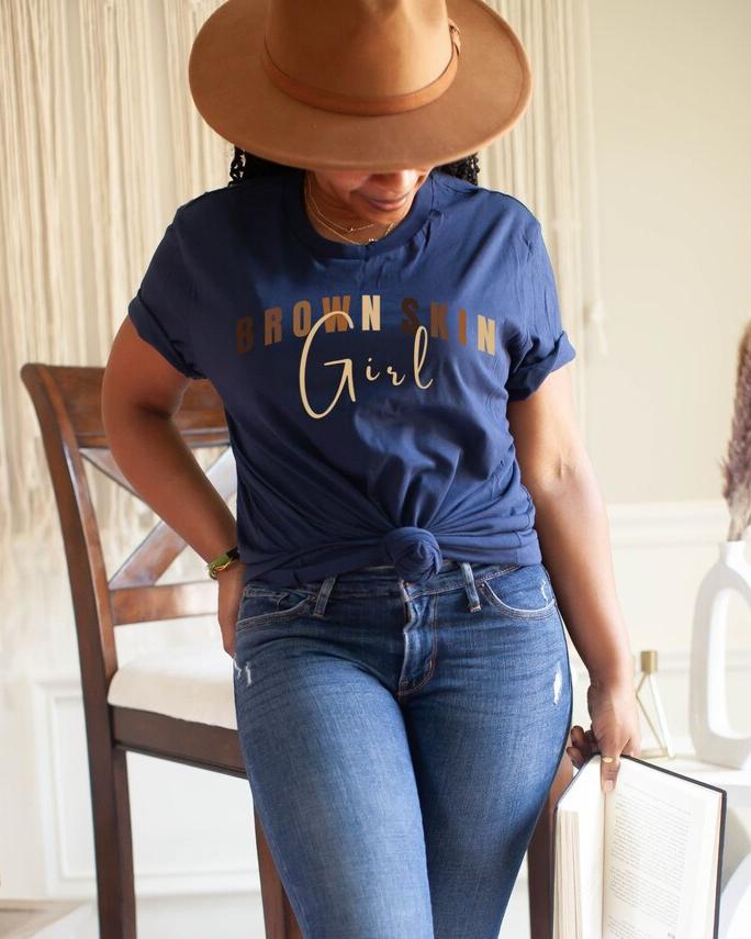 Brown Skin Girl Short Sleeve T-shirt