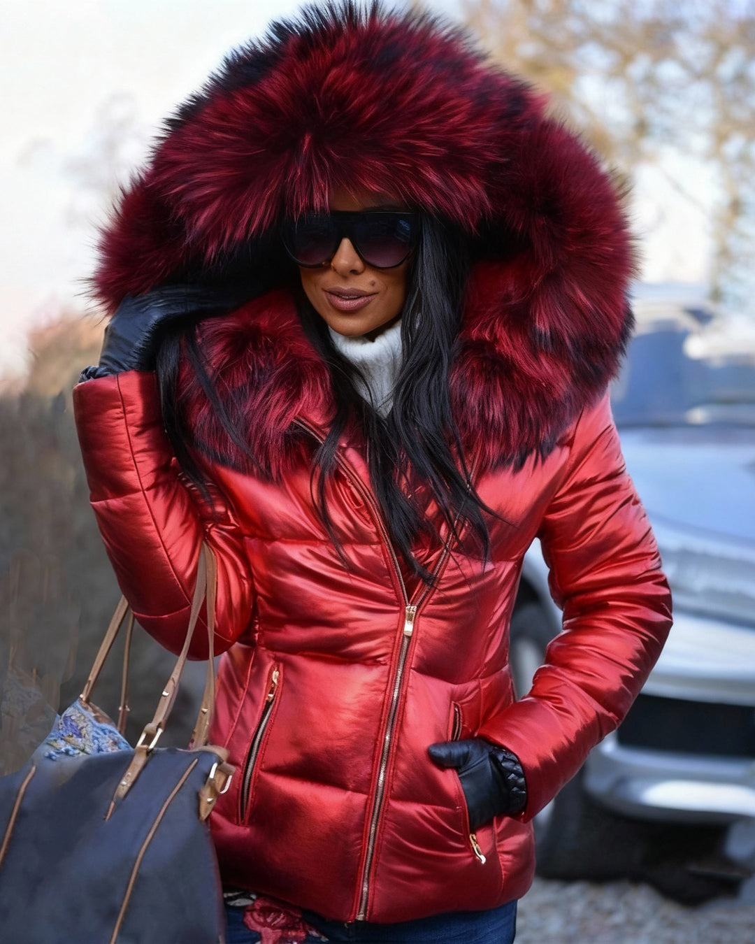 Down Cotton-padded Jacket Short Women's Cotton-padded Coat