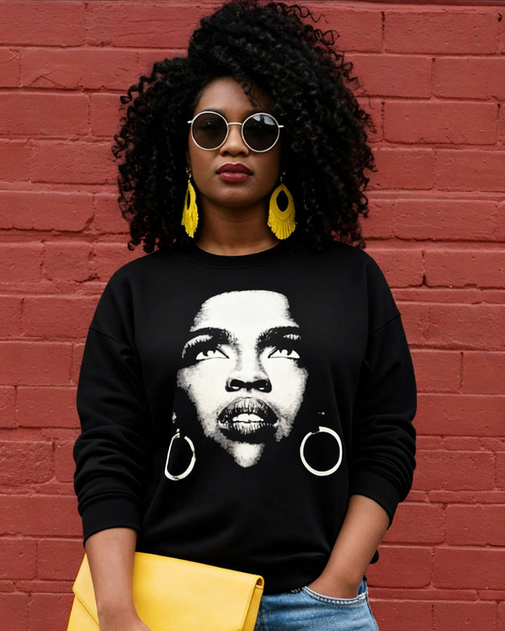 Hill Lauryn Band Crewneck Long Sleeve Sweatshirt