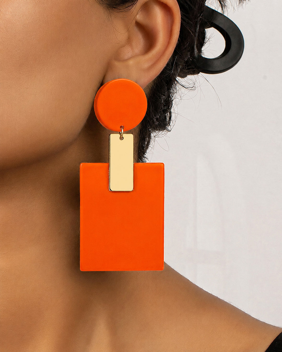 Geometric Round and Square Acrylic Earrings