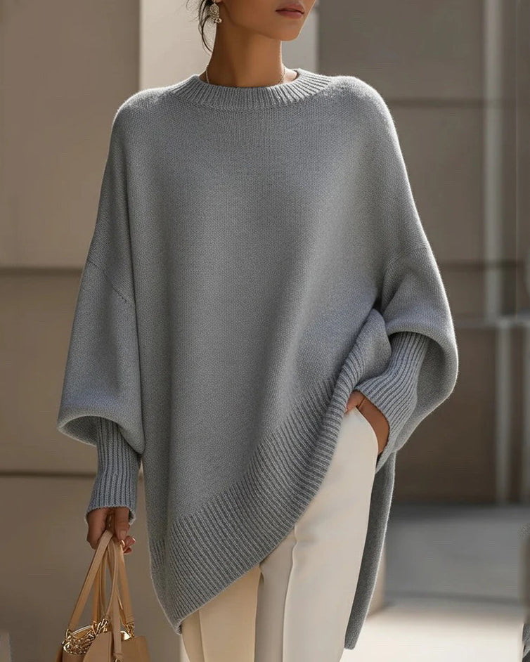 Crew Neck Pullover Loose Knit Sweater