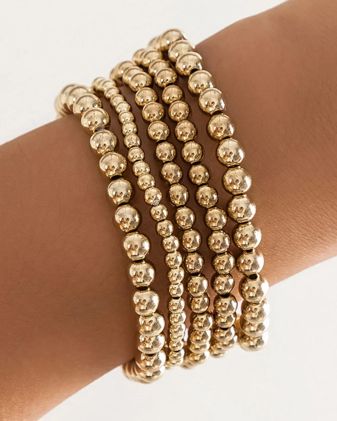 Minimalist Random Beaded Stackable Bracelets, Stacked Bracelets