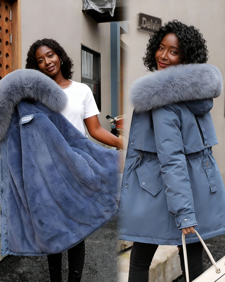 Down Cotton-padded Jacket Mid-length Loose Large Size Cotton-padded Jacket