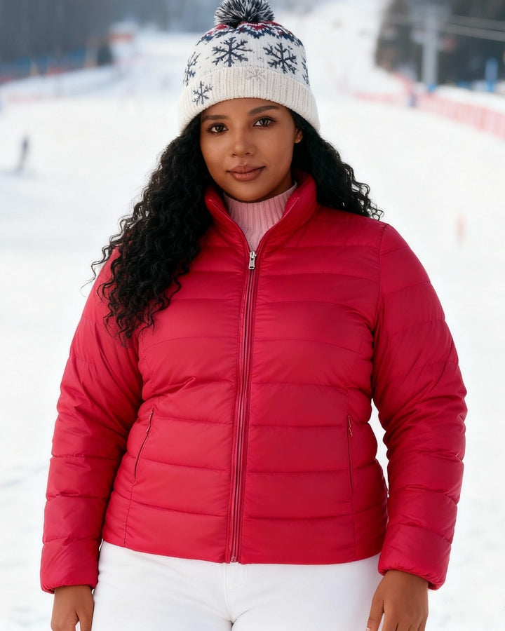 Thin Light Solid Color Simple White Duck Down Slim-fit Warm New Lightweight Down Jacket Women's Coat