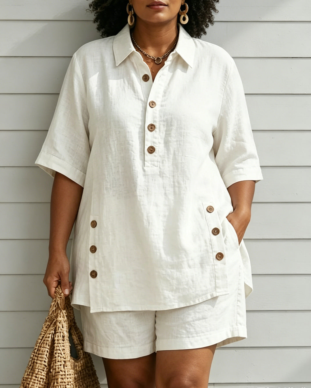 Short-sleeved Shirt Loose Pants Two-piece Suit