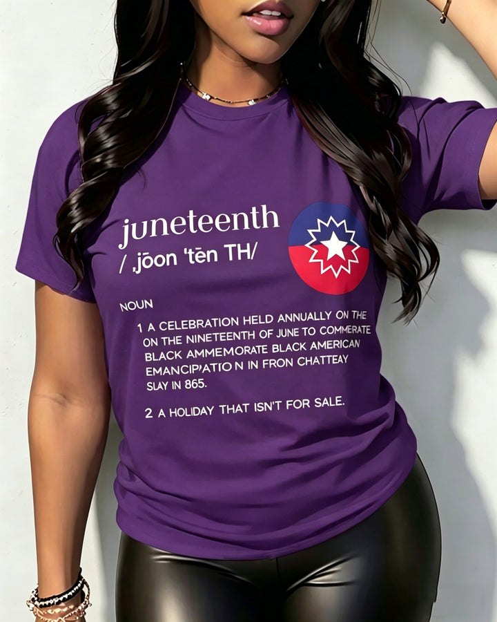 100% Cotton Juneteenth Flag- Freeish Crew Neck Short Sleeve Tshirt