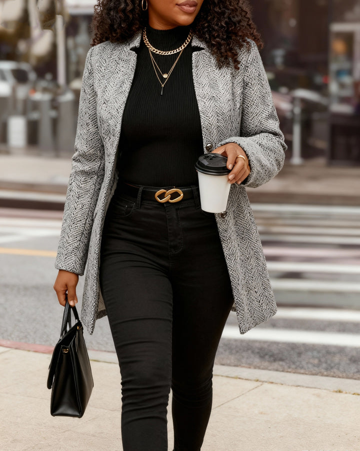 Women's Street Hipster Thickened Woolen Coat