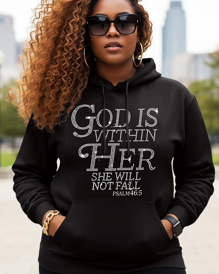 God Is Within Her Psalm 46:5 Sleeve Hoodies