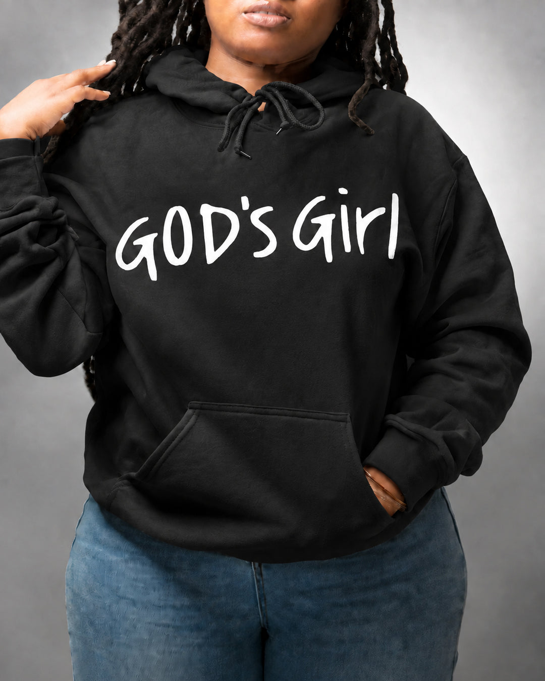 Women's GOD's Girl Prints Long Sleeve Hoodie