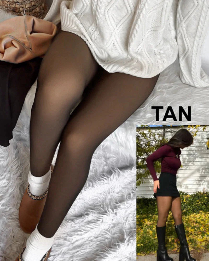 Wmnblack Warm Fleece Tights Slim Fit Tummy Control For Every Skin Tone